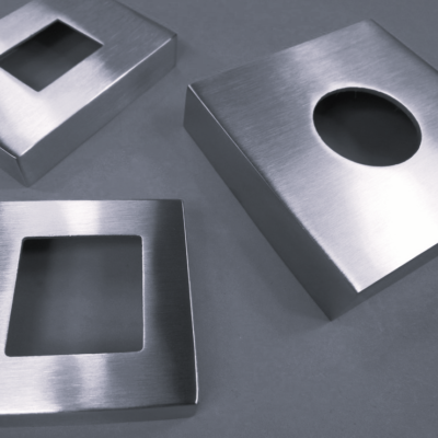 Abdeckrosette ECKIG Abdeckung Blende V2A / V4A